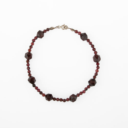 Lal Doğal Taş Gümüş Bileklik