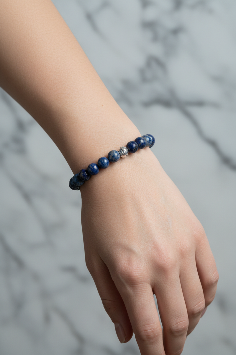 Lapis Lazuli 6mm Doğal Taş Bileklik - Görsel 2 - Safnaturel