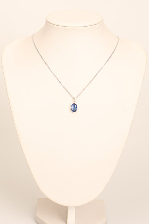 Kıyanit Doğaltaş 925 Ayar Gümüş Kolye