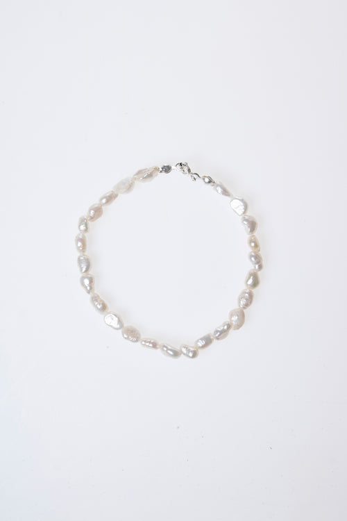 İnci Doğaltaş 925 Ayar Gümüş Bileklik