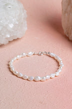 İnci Doğaltaş 925 Ayar Gümüş Bileklik