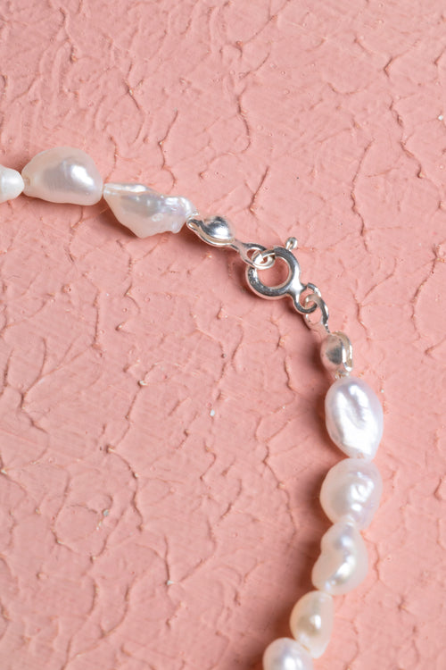 İnci Doğaltaş 925 Ayar Gümüş Bileklik