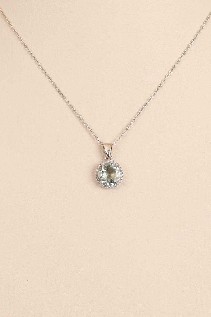 Akuamarin Doğal Taş 925 Ayar Gümüş Kolye - Görsel 5 - Safnaturel
