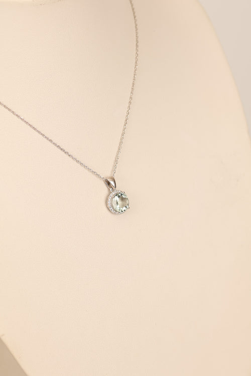Akuamarin Doğal Taş 925 Ayar Gümüş Kolye - Görsel 6 - Safnaturel