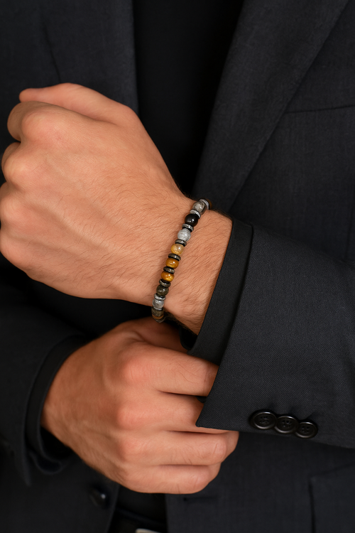 Altın Rutilli Kuvars - Kaplan Gözü - Rutilli Kuvars Doğal Taş Bileklik