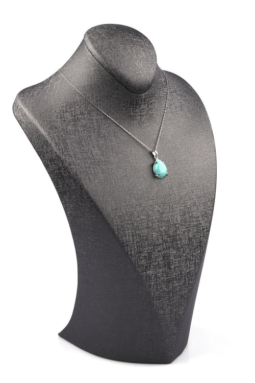 Amazonit Doğal Taş 925 Ayar Gümüş Kolye