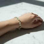 Amazonit Doğal Taş Makrome Bileklik