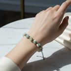 Amazonit Doğal Taş Üçlü Makrome Bileklik