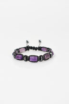 Amethyst Natural Stone Macrame Design Bracelet