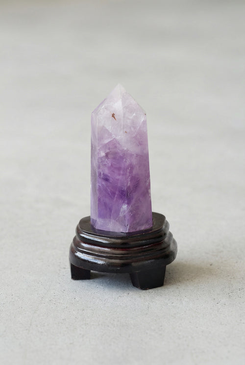 Ametist Doğal Taş Standlı Kule