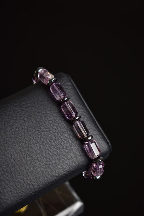 Ametrin - Hematit Doğal Taş Unisex Bileklik