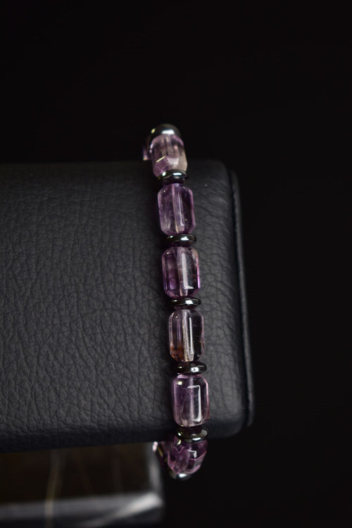 Ametrin - Hematit Doğal Taş Unisex Bileklik