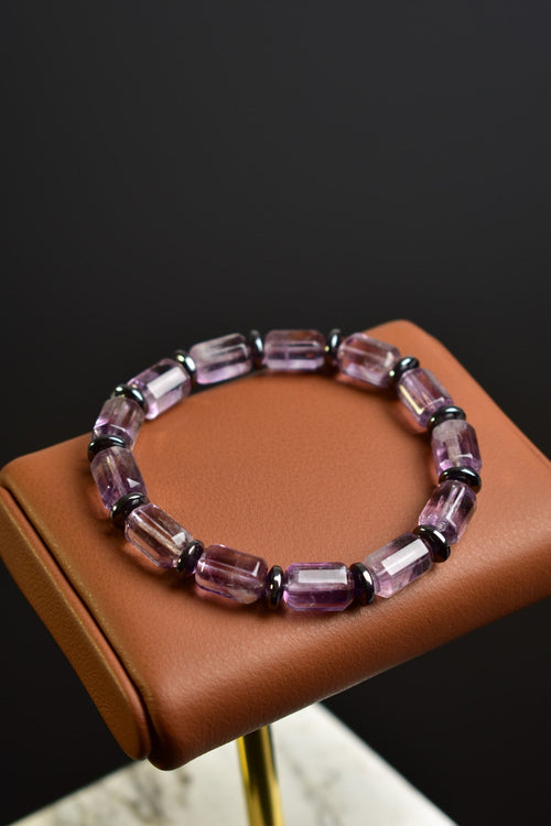 Ametrin - Hematit Doğal Taş Unisex Bileklik