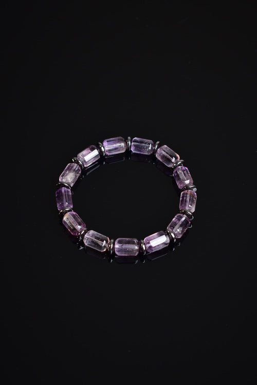 Ametrin - Hematit Doğal Taş Unisex Bileklik