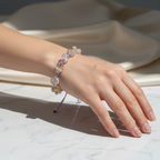 Ametrin Üçlü Makrome Özel Tasarım Bileklik