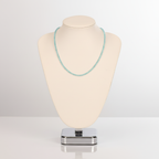 Apatit Doğal Taş 3 mm Gümüş Kapama Kolye