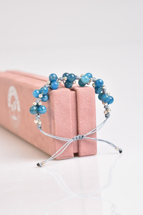 Apatit Üçlü Makrome Özel Tasarım Bileklik 6 mm