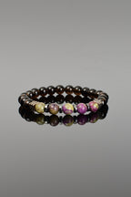 Atlantis - Dumanlı Kuvars Doğal Taş 925 Ayar Gümüş Aparatlı Bileklik