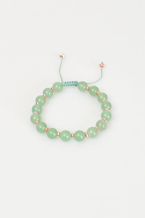 Aventurine Natural Stone Macrame Knit Bracelet