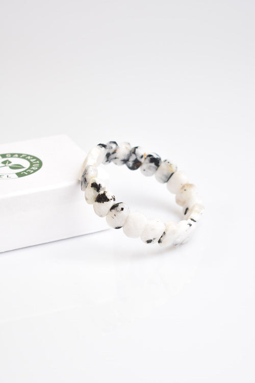 Sertifikalı Ay Taşı Doğaltaş Bileklik – Özel Rolex Kesim