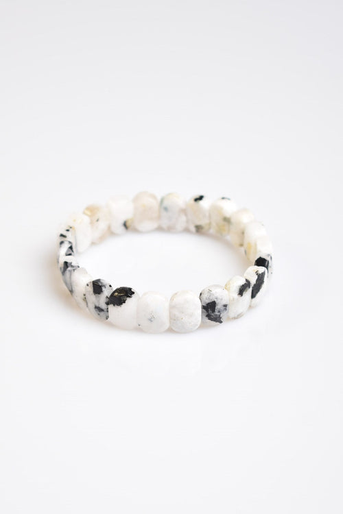 Sertifikalı Ay Taşı Doğaltaş Bileklik – Özel Rolex Kesim