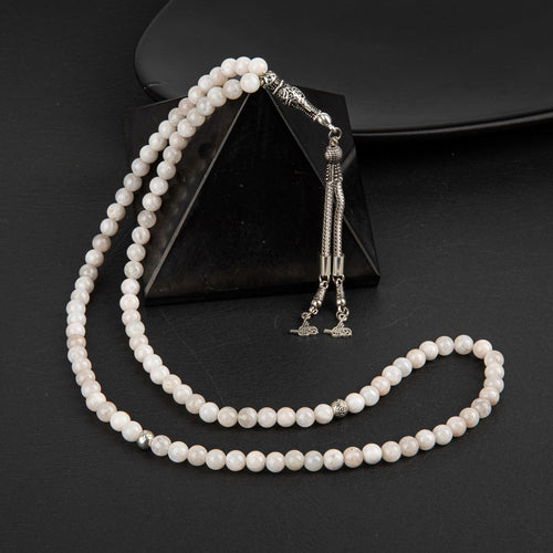 Ay Taşı Doğal Taş Tesbih 99luk – 6mm