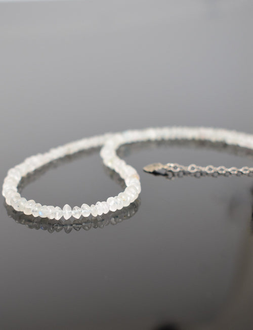 Ay taşı Doğaltaş 4mm Kolye