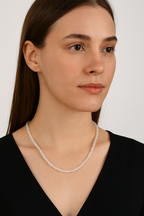 Ay taşı Doğaltaş 4mm Kolye