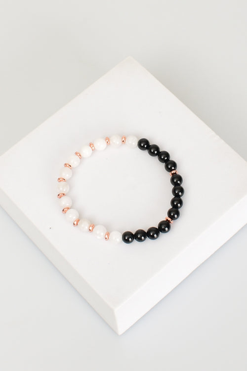 Ay Taşı - Turmalin Doğal Taş Bileklik 6 mm