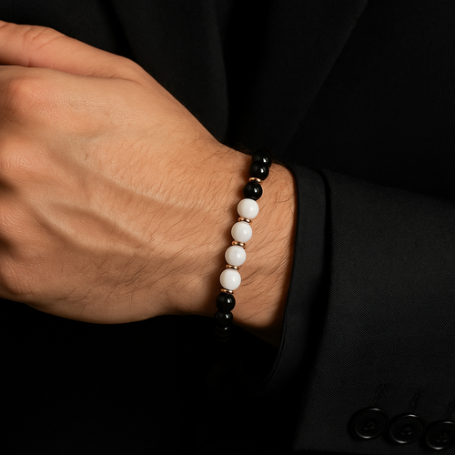 Ay Taşı - Turmalin Doğal Taş Bileklik 6 mm