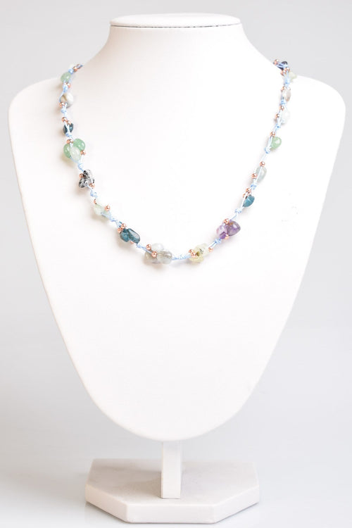 Balık Burcu Doğal Taş Makrome Kolye