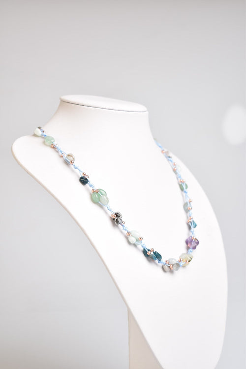 Balık Burcu Doğal Taş Makrome Kolye