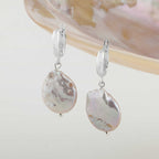 Barok İnci Gümüş Doğal Taş Küpe