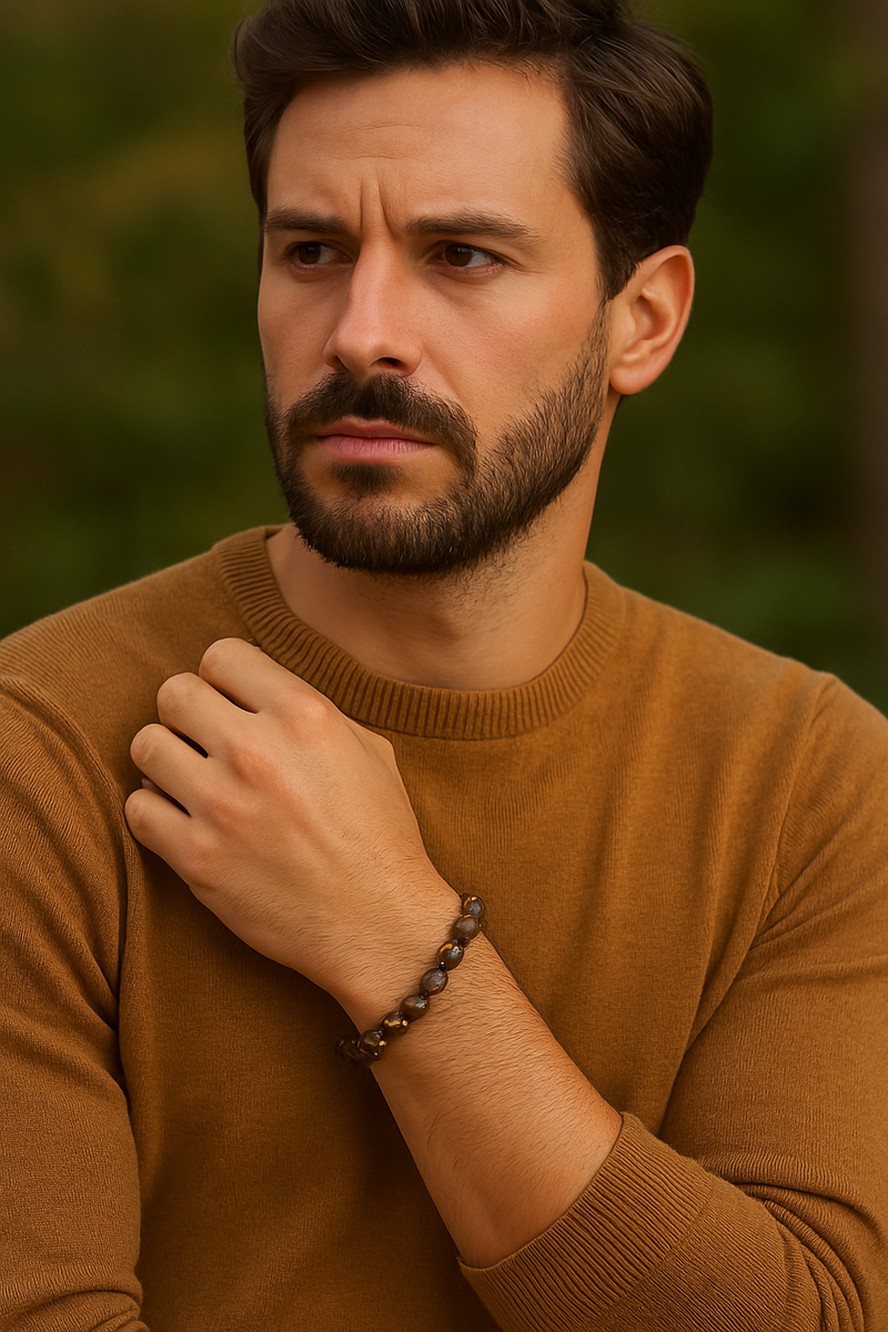 Bronzit Doğal Taş Bileklik 8 mm - Görsel 2 - Safnaturel