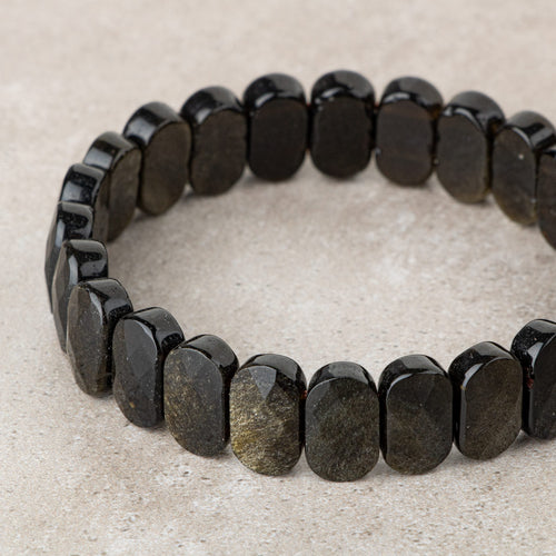 Rainbow Obsidyen Doğal Taş Geniş Kesim Bileklik