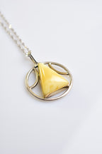 Natural Drop Amber 925 Sterling Silver Necklace