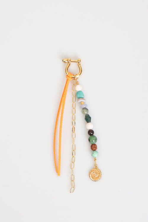 Doğal Taşlı Çanta Charmı ( Ay Taşı, Anyolit, Prehneit, Jasper, Firuze, Sedef, Krizopras )