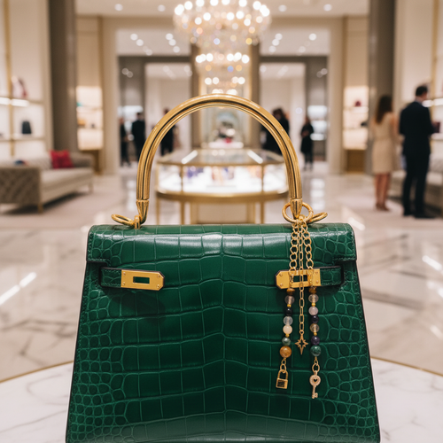 Doğal Taşlı Çanta Charmı ( Sitrin, Ametist, Kaplan Gözü, Necef, Pembe Kuvars, İnci )