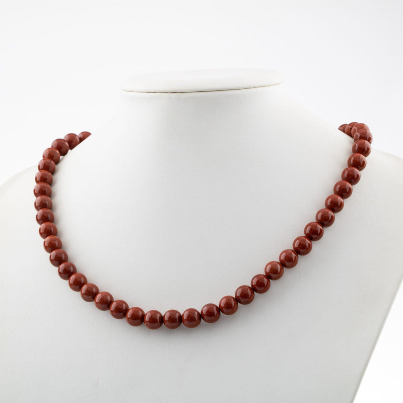 Dragon Jasper 8 mm Dizi Doğal Taş Kolye - Görsel 2 - Safnaturel