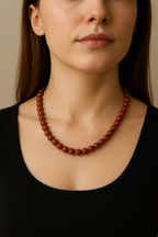 Dragon Jasper 8 mm Dizi Doğal Taş Kolye