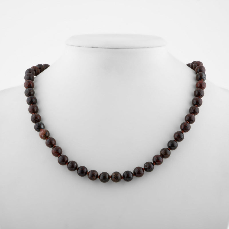 Dragon Jasper 8 mm Düğümlü Doğal Taş Kolye - Görsel 2 - Safnaturel