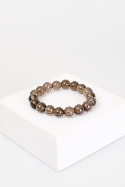 Dumanlı Kuvars Doğal Taş Bileklik 10 mm