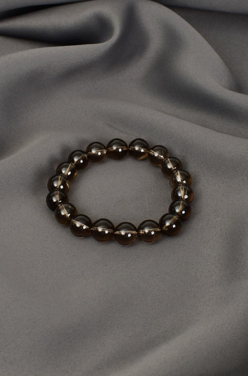 Dumanlı Kuvars Doğal Taş Bileklik 10 mm