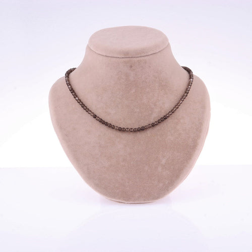 Dumanlı Kuvars Doğal Taş Kolye 3 mm