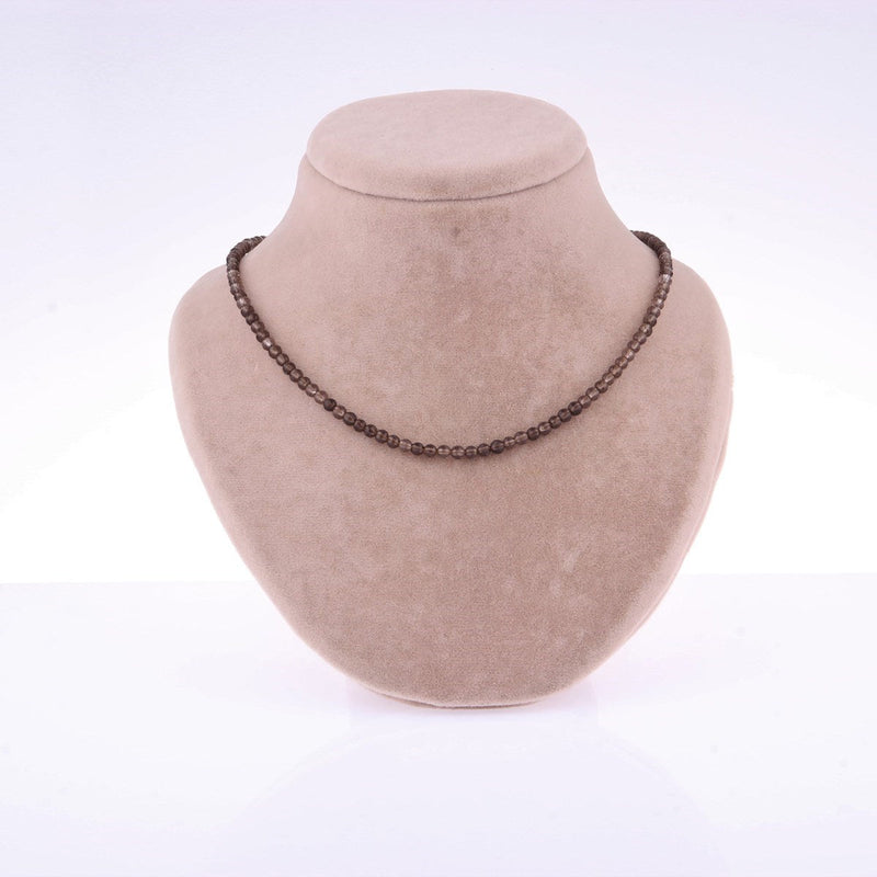 Dumanlı Kuvars Doğal Taş Kolye 3 mm - Görsel 2 - Safnaturel