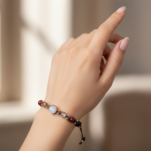 Akrep Burcu Doğal Taş Makrome Bileklik