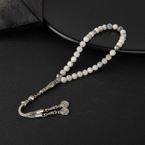 Süt Opal Doğal Taş Tesbih 33lük - 6mm