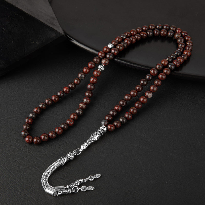 Dragon Jasper Doğal Taş Tesbih 99luk - 6mm