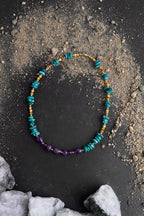 Firuze – Ametist – Sarı Kaplan Gözü Doğaltaş Kolye