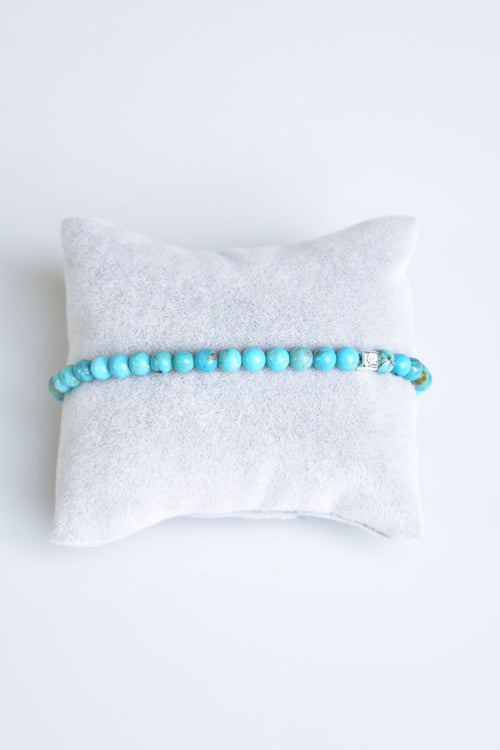 Firuze Doğal Taş 925 Ayar Gümüş Bileklik